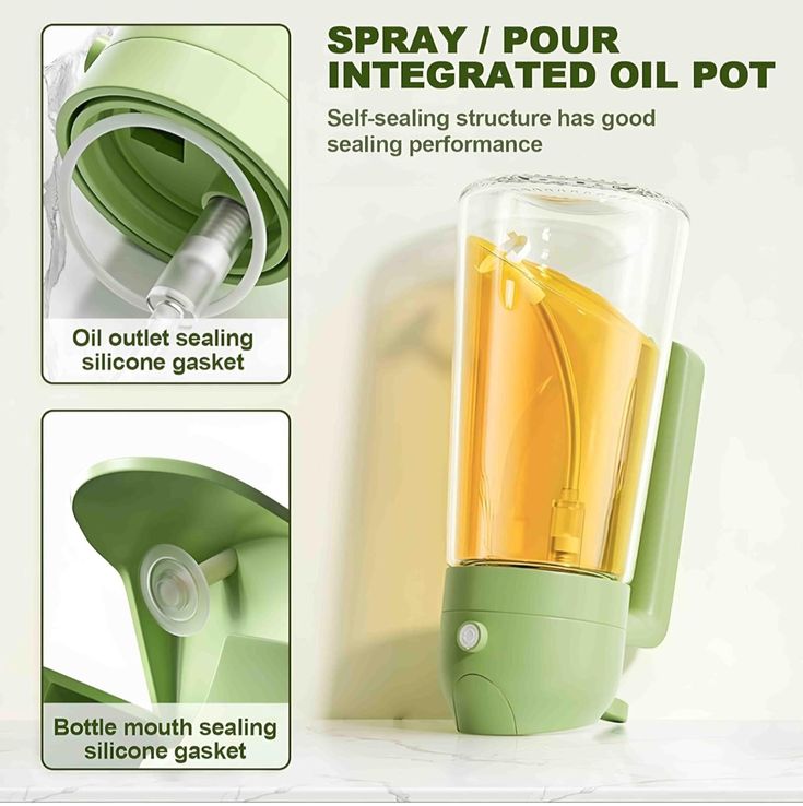 2-in-1 Oil Sprayer & Dispenser Bottle for Cooking | Oil Spray & Pour Bottle