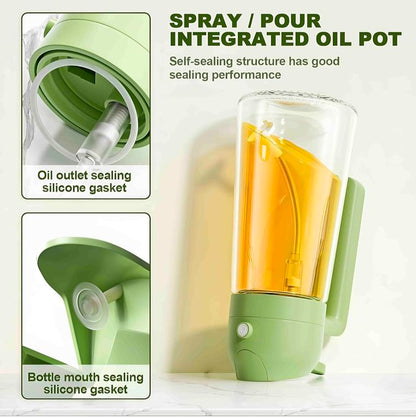 2-in-1 Oil Sprayer & Dispenser Bottle for Cooking | Oil Spray & Pour Bottle