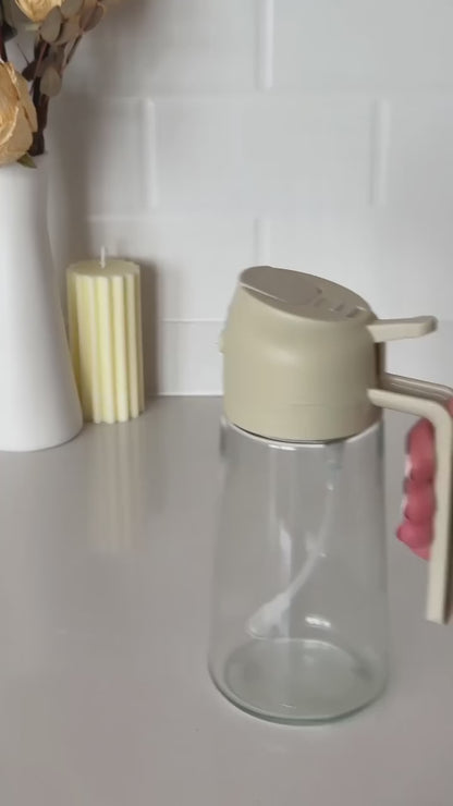 2-in-1 Oil Sprayer & Dispenser Bottle for Cooking | Oil Spray & Pour Bottle